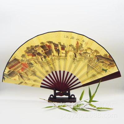 8-Inch Silk Cloth Folding Fan Chinese Style Hand Fan for Wellness and Daily Use