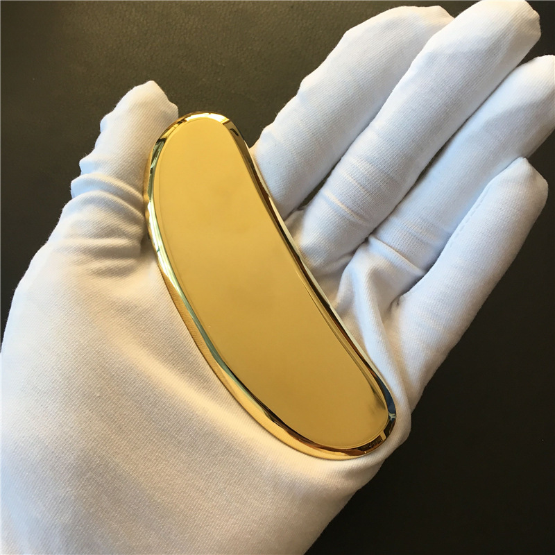 Pure Brass Tai Chi Yin Yang Gua Sha Scraping Massage Plate, Meridian Wellness Body Tool - Image 2
