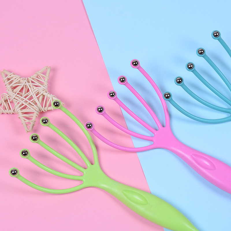 Five-Claw Meridian Acupoint Head Massager – Scalp Kneading & Scraping Tool for Home Self-Care