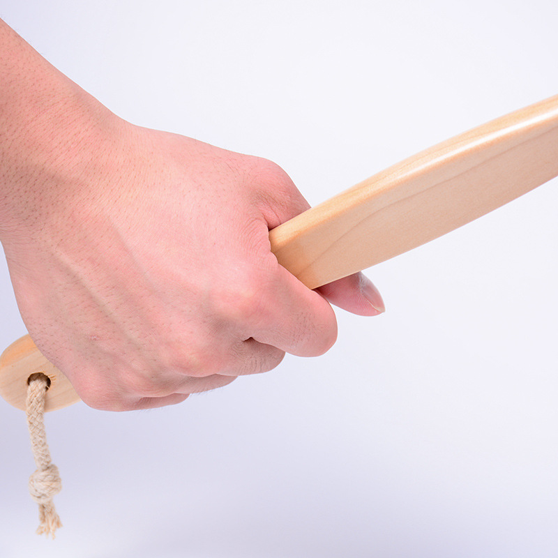 Natural Wood Double-Sided Bath Brush with Long Handle for Back Scrubbing and Relaxing Massage, Shower Body Brush - Image 3
