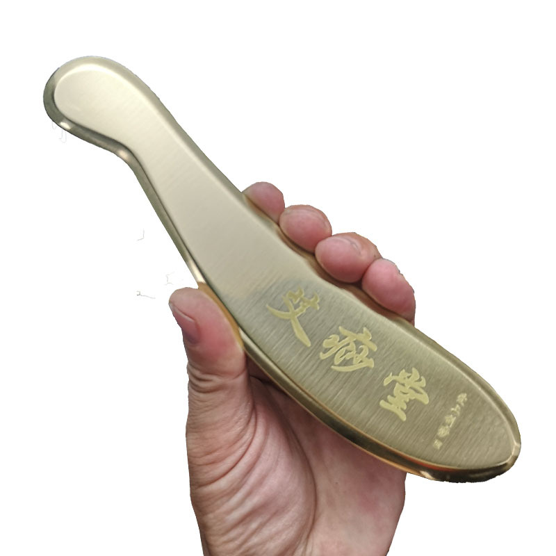 Pure Brass Gua Sha Scraping Massage Board for Neck Shoulder Acupoint-Inspired Wellness - Image 5