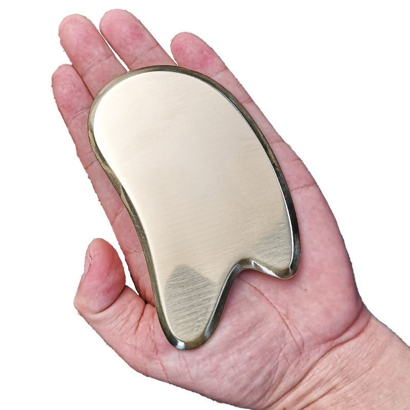 Pure Brass Gua Sha Massage Board, Traditional Wellness Scraping Tool for Home Self-Care Routine - Image 5