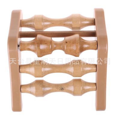 Wooden Manual Roller Massager, Handheld Triangle Self-Care Tool for Relaxation Routine