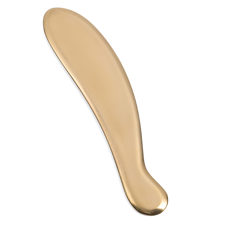 Pure Brass Bianstone Gua Sha Massage Board for Daily Wellness Body Scraping Routine - Image 5