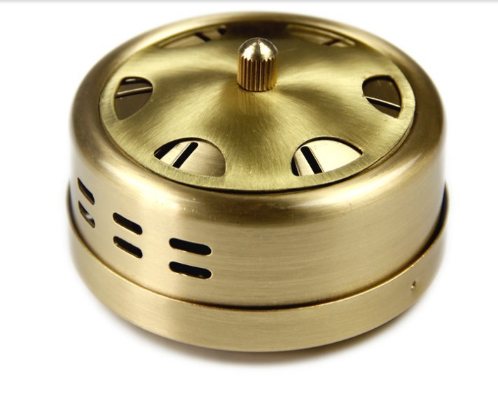 Satin Cloth Cover Copper Moxibustion Pot with Four-Unit Split Case, Warm Moxa Holder for Home Wellness Routine - Image 5