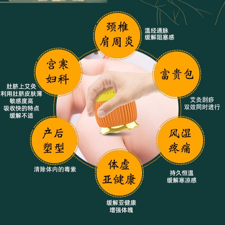 Lotus Moxibustion Jar, Double-Layer Insulated Warm Moxa Mugwort Massage Cup for Home Wellness Routine - Image 3