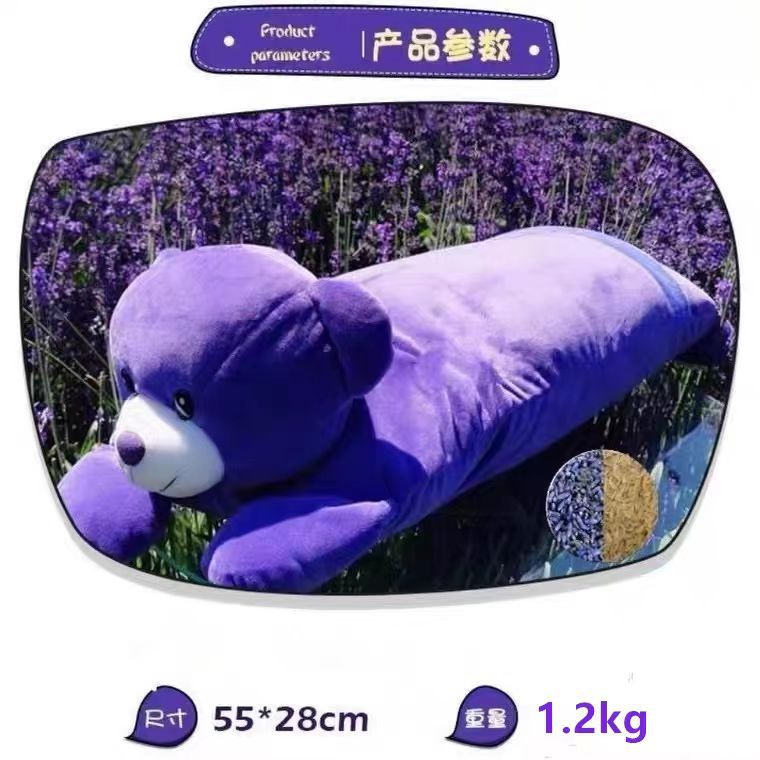 Lavender Buckwheat Neck Pillow, Aromatherapy Flower Herbal Cylinder for Home Relaxation - Image 5