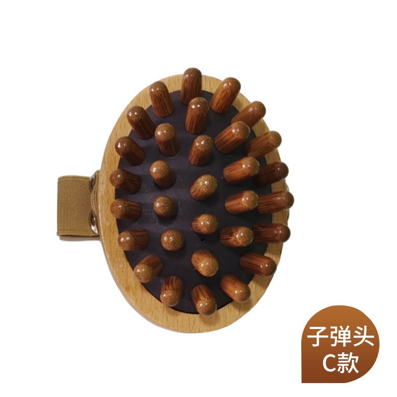 Solid Wood Meridian Massage Brush for Gua Sha and Body Self-Care, Acupoint-Inspired Wellness Tool - Image 4