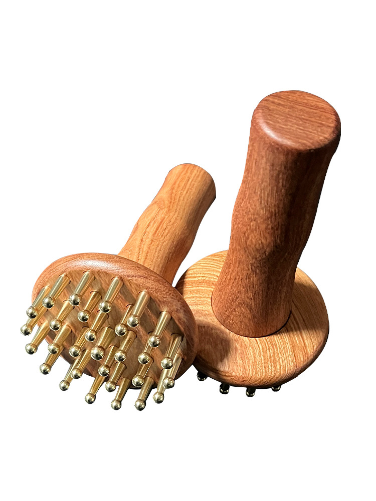 Brass Acupressure and Massage Brush with 29 Teeth for Traditional Self-Care Routine - Image 5