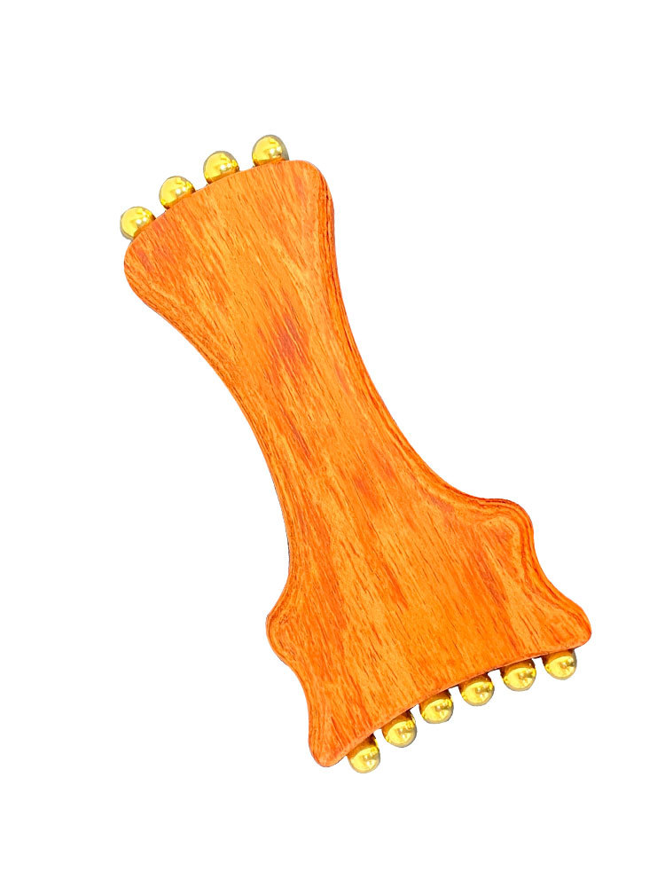 Extended Brass Gold Bead Gua Sha Fascia Lifting Massage Tool, Xiaohongshu Style Facial Roller for Nasolabial Folds and Apple Muscle - Image 5