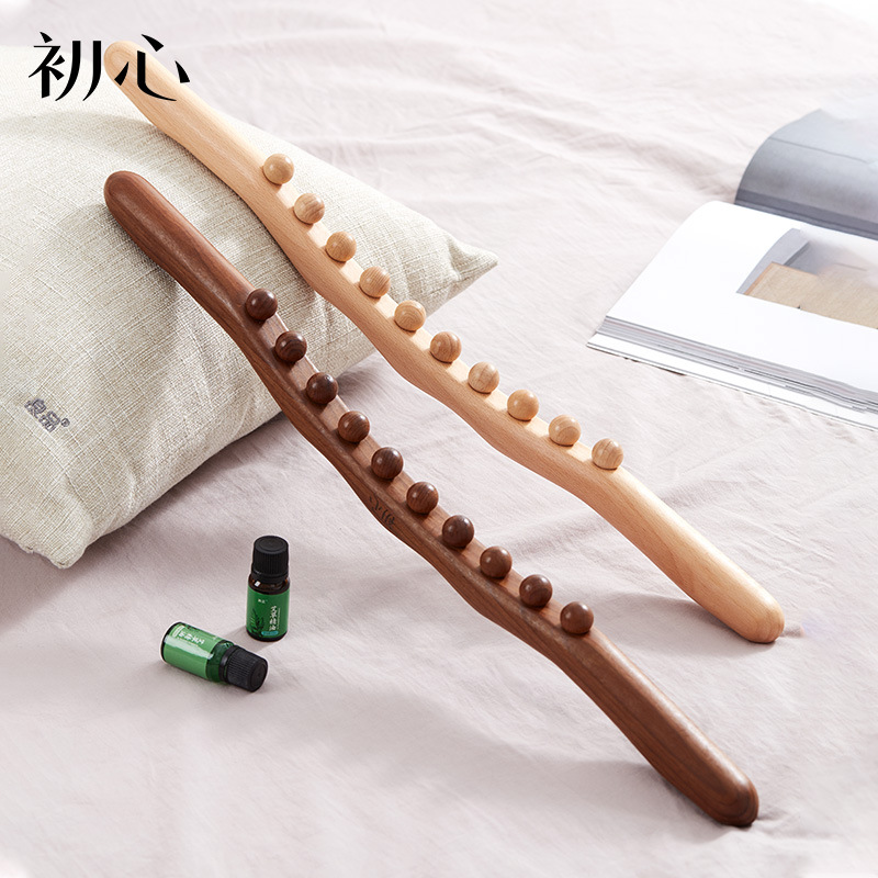 Green Sandalwood Horn Massage Stick for Full Body Acupressure and Meridian Self-Care Routine - Image 2