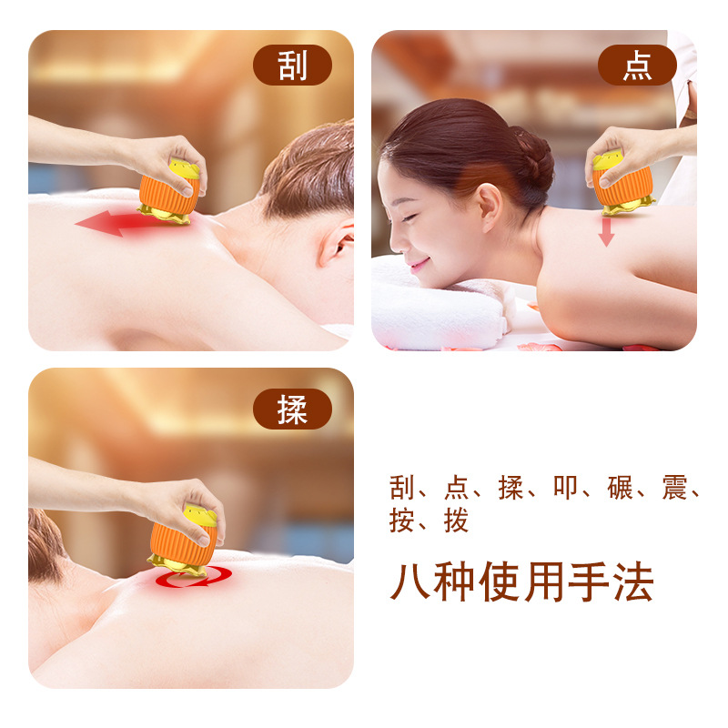 Lotus Moxibustion Jar, Double-Layer Insulated Warm Moxa Mugwort Massage Cup for Home Wellness Routine - Image 2
