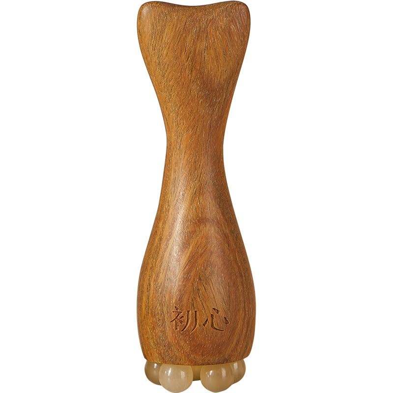 Buffalo Horn Face Massager Gua Sha Board with Green Sandalwood Comb for Home Wellness Routine - Image 5