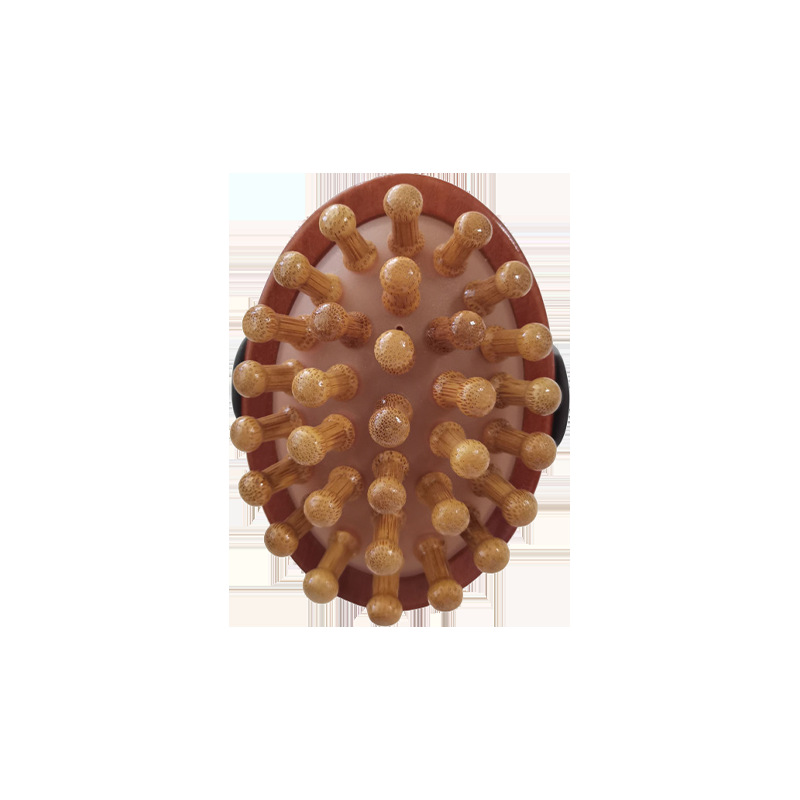 Solid Wood Meridian Massage Brush for Gua Sha and Body Self-Care, Acupoint-Inspired Wellness Tool - Image 5