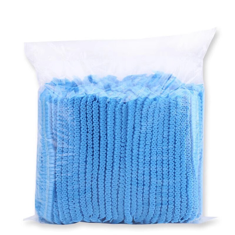 100-Piece Disposable Non-Woven Beauty Salon Hairnet Caps, Breathable Elastic Strip Hat - Image 2