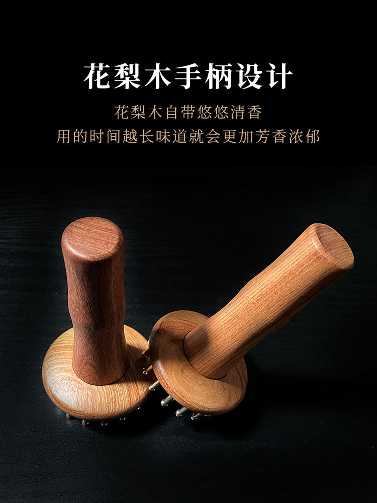 Brass Acupressure and Massage Brush with 29 Teeth for Traditional Self-Care Routine - Image 3