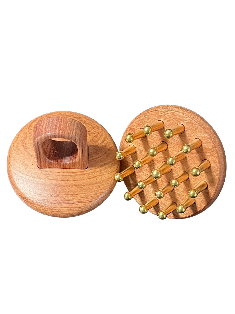 Pure Copper 19-Tooth Meridian Massage Comb for Scalp, Body, and Acupoint-Inspired Self-Care Routine, Portable Gua Sha Brush Tool - Image 5