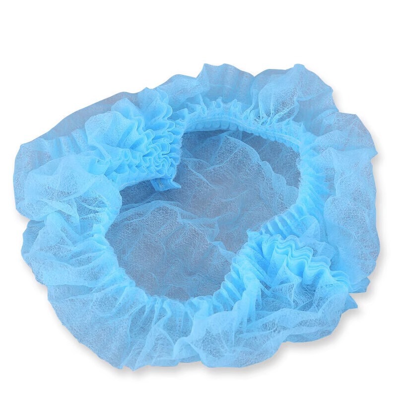 100-Piece Disposable Non-Woven Beauty Salon Hairnet Caps, Breathable Elastic Strip Hat - Image 3