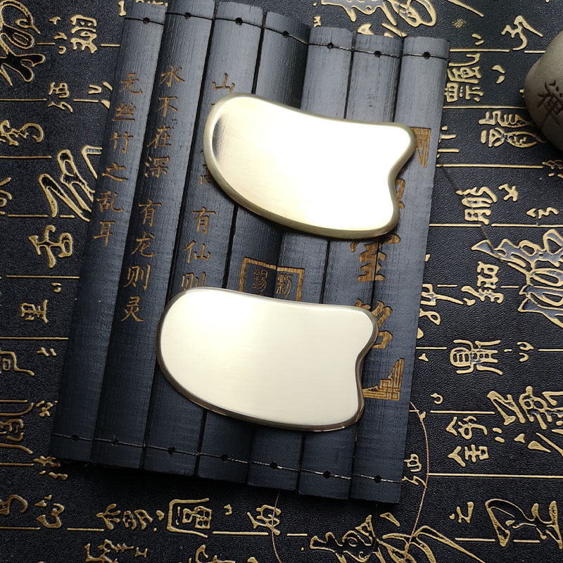 Pure Brass Gua Sha Scraping Tool, Tai Chi Arc Shape for Whole Body Wellness Massage - Image 4