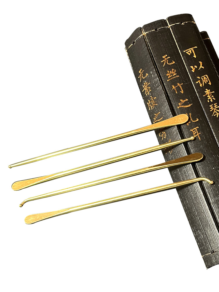 Pure Brass Ear Acupoint Probe Tool, Acupressure Detection Stick for Ear Wellness Routine, Set with Oil and Guide - Image 5