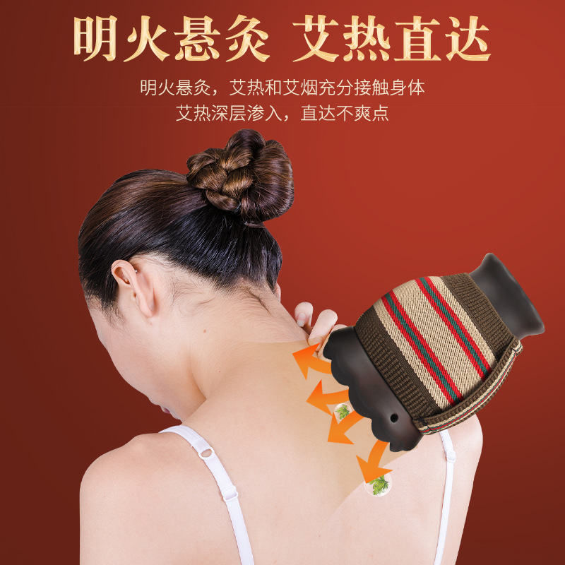 Handheld Fire Dragon Mug for Moxibustion and Gua Sha, Double-Layer Insulated Warm Compress Tool - Image 2