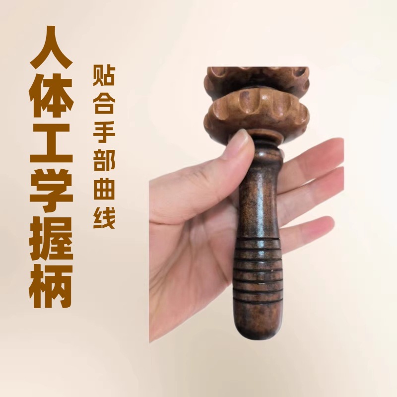 Wooden Wolf Tooth Massage Roller Stick for Muscle Relaxation, Meridian Self-Care - Image 3