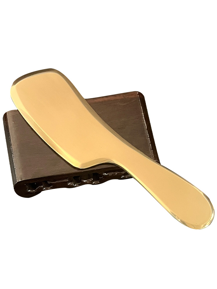 Brass Gua Sha Cleaver-Style Scraping Massage Board for Wellness Self-Care Routines - Image 5