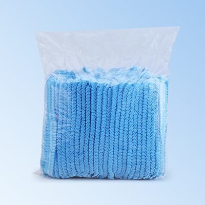 100-Piece Disposable Non-Woven Beauty Salon Hairnet Caps, Breathable Elastic Strip Hat