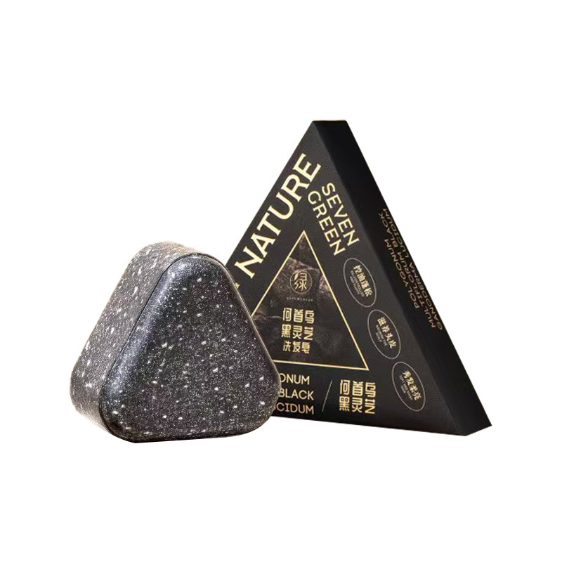 Polygonum Multiflorum Shampoo Soap with Processed Platycladus Arborvitae Leaves and Black Ganoderma Lucidum, Water-Cooled Soap, Handmade Soap, Fragrant Soap, Oil-Removing Shampoo, Oil Control - Image 5