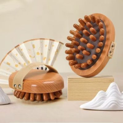 Meridian Brush for Whole Body Massage, Gua Sha-Inspired Self-Care Tool for Belly, Legs, and Liver-Gallbladder Routine