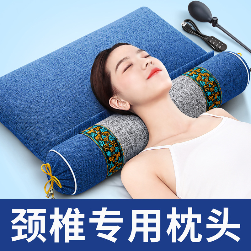 Herbal Neck Pillow with Cassia Seed, Mugwort, Buckwheat – Cylindrical Cervical Support for Relaxation and Home Wellness