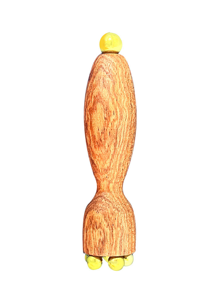 Brass Lotus Acupoint Massage Stick with Carry Pouch & Oil, Facial & Eye Self-Care Tool - Image 5