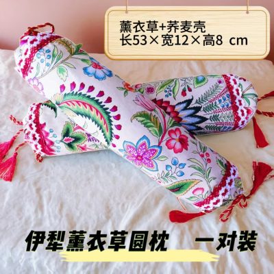 Xinjiang Yili Lavender and Buckwheat Hull Cotton Flower Pillow for Neck Support, Herbal Wellness Home Self-Care