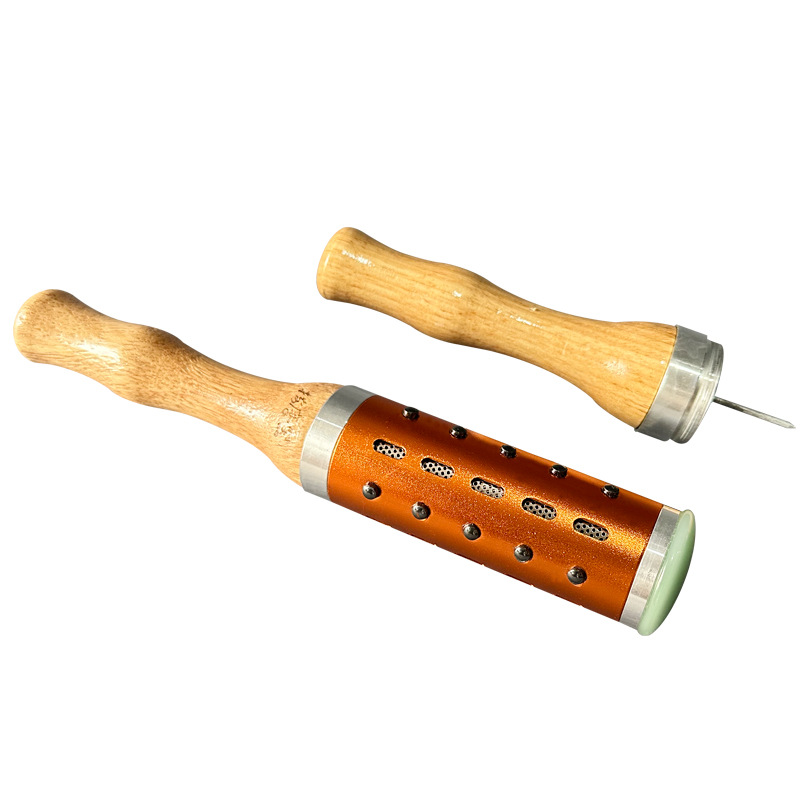 Jade Moxibustion Stick with Rolling Head, Purple Handheld Moxa Stick Massager Set - Image 4