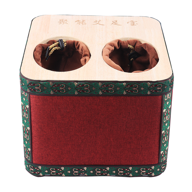 Solid Wood Moxibustion Foot Box, Ai Zu Bao Foot Therapy Device for Warm Self-Care Routine - Image 5