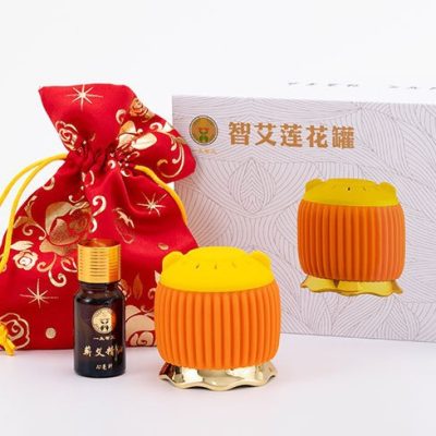 Lotus Moxibustion Jar, Double-Layer Insulated Warm Moxa Mugwort Massage Cup for Home Wellness Routine