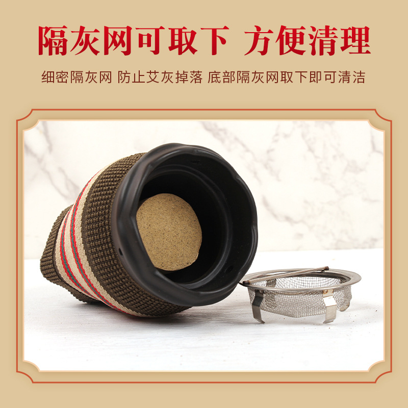 Handheld Fire Dragon Mug for Moxibustion and Gua Sha, Double-Layer Insulated Warm Compress Tool - Image 4