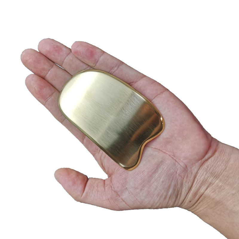 Pure Brass Gua Sha Scraping Tool, Tai Chi Arc Shape for Whole Body Wellness Massage - Image 5