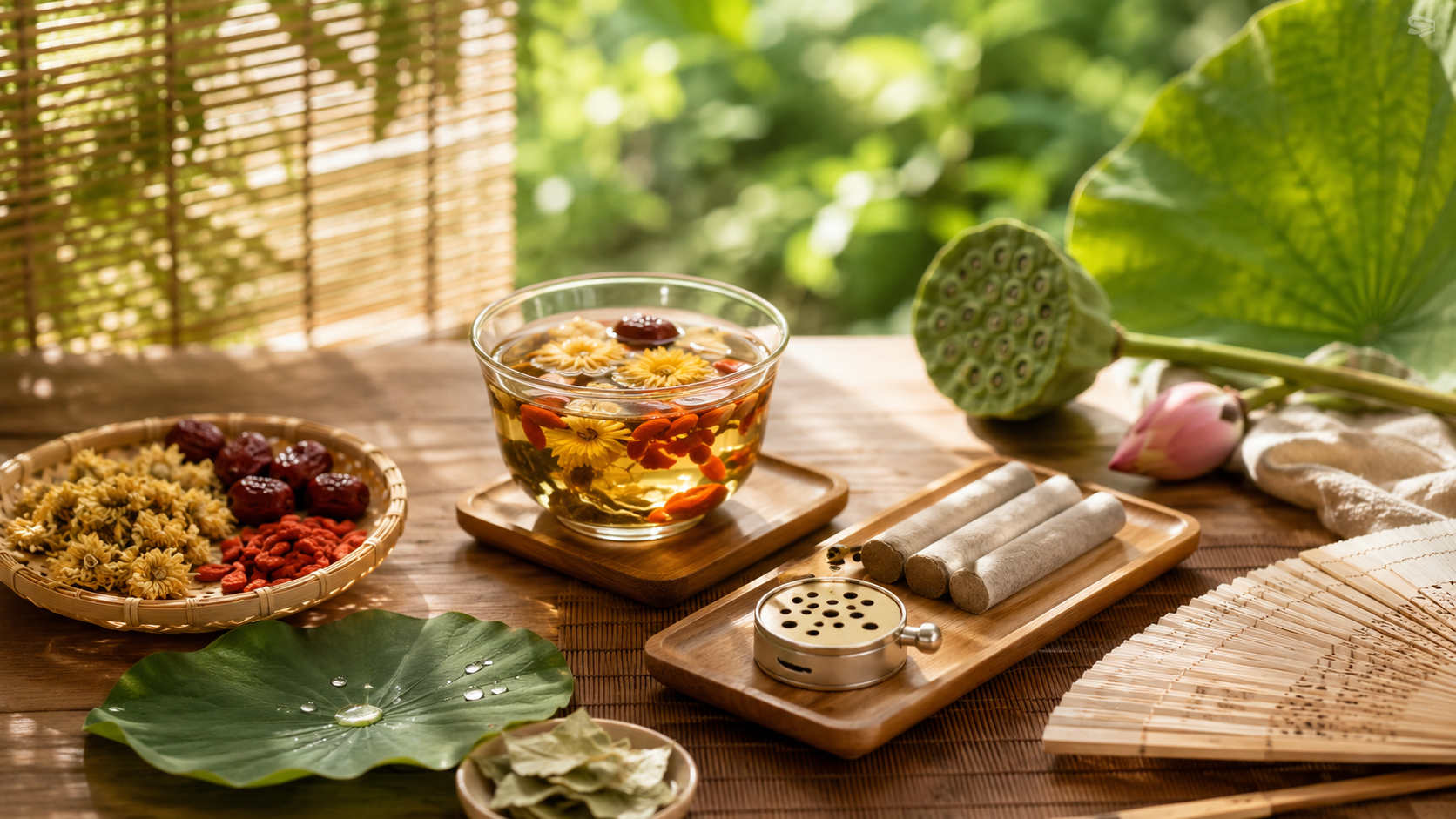 Three Fu Days 2026 traditional Chinese seasonal wellness tea and moxa setting