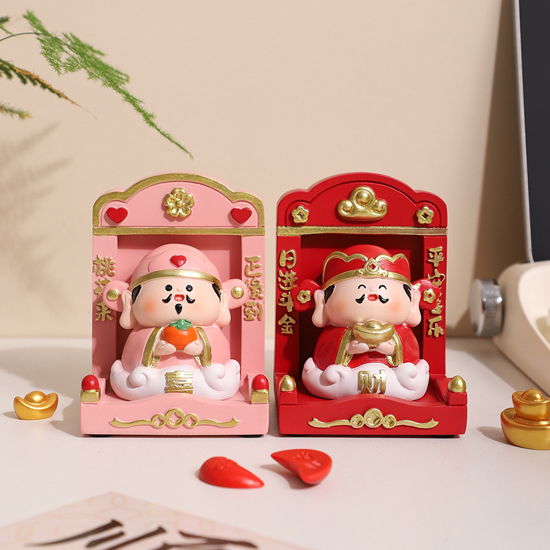 National Trend Five Blessings Niche Altar Creative Office Desk Decompression Decorative Ornaments Chinoiserie God of Wealth Gods Worship Gifts - Image 2