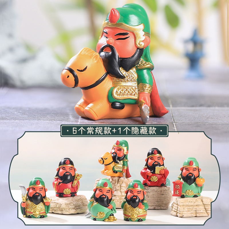 Authentic Guan Gong Blind Box Hand-Made Ornaments, God of Wealth Decorative Resin Small Ornaments, Martial Saint Peripheral Cultural and Creative Souvenirs and Gifts - Image 3