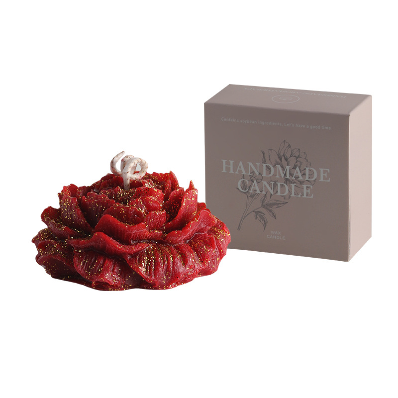 Hot Selling Low Temperature Candle Gold-plated Rose Peony Candle Drop Wax Aromatherapy Aromatherapy Candle Handmade Emotional Aromatherapy Candle - Image 5
