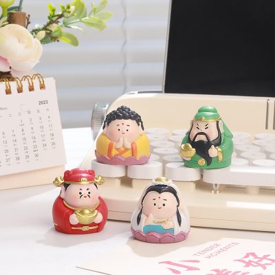 Fairy Office Screen Small Ornament Stress-Relief Desktop Decoration God of Wealth Ornament Car Dashboard Decoration Gift