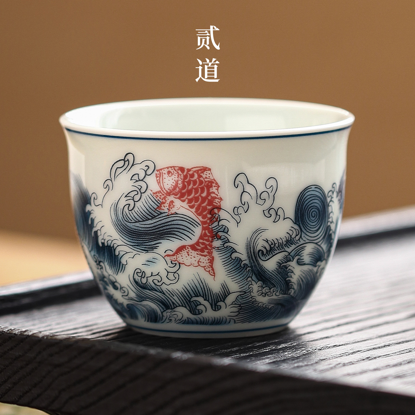 Forbidden City Cultural and Creative National Trend Blue and White Master Cup Gift Box Kung Fu Tea Cup for Elders and Clients Annual Meeting Business Souvenirs - Image 3