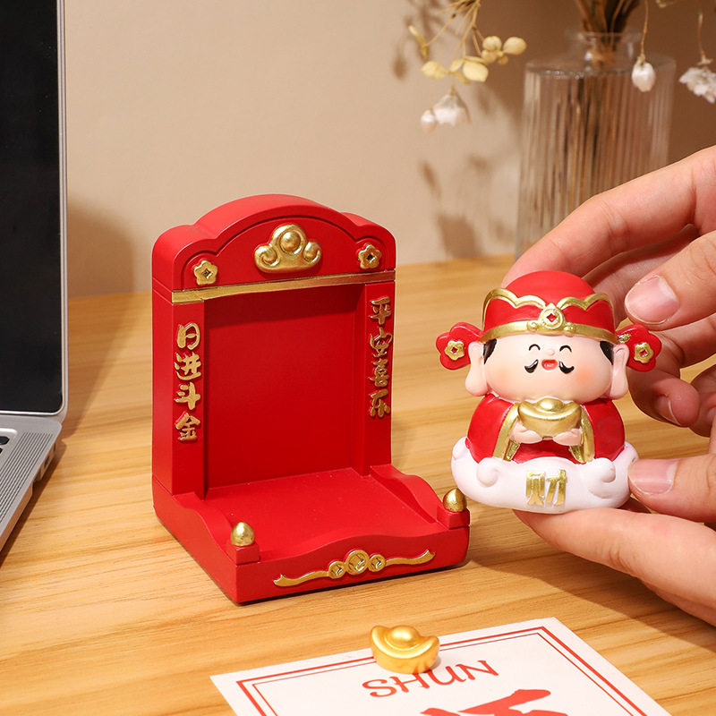 National Trend Five Blessings Niche Altar Creative Office Desk Decompression Decorative Ornaments Chinoiserie God of Wealth Gods Worship Gifts - Image 3