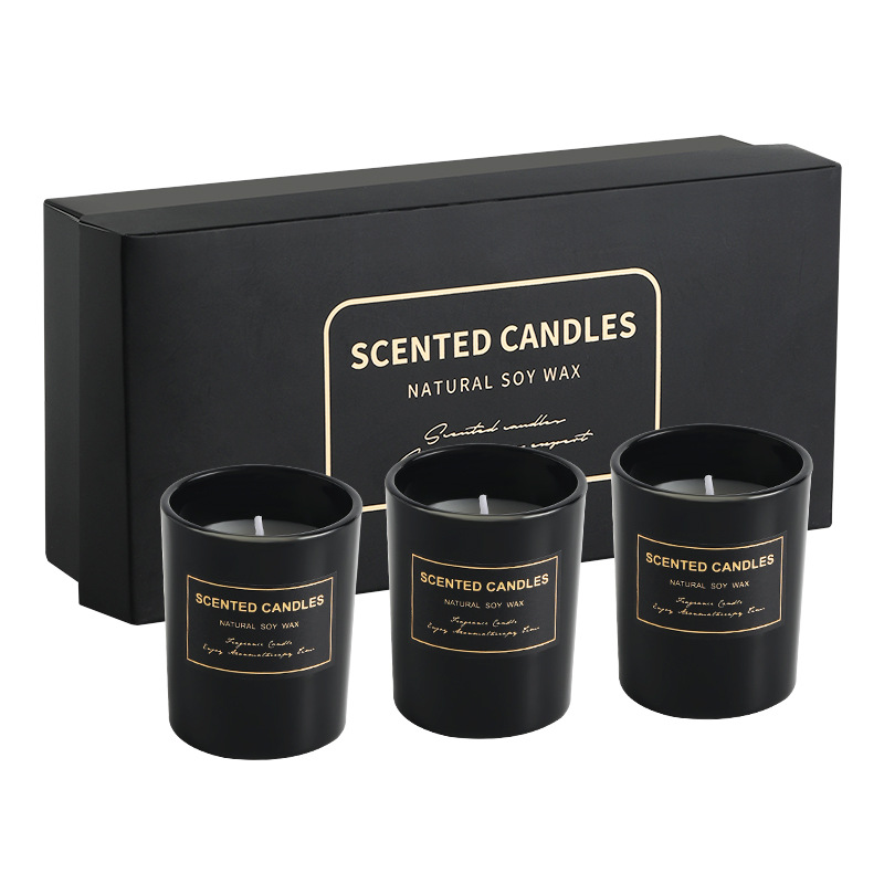Aromatherapy Candles, Three-Pack Gift Box, High-End Soy Wax, Long-Lasting Indoor Fragrance, Wedding and Birthday Souvenir Ornaments - Image 5