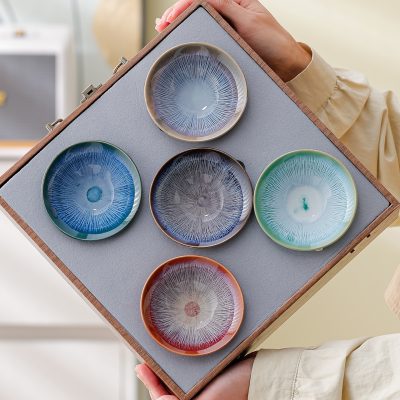 Vintage Tea Cup for Home Use, Large Chinese-Style High-End Creative Kiln-Transformed Sand Gold Glaze Tea Cup, Ideal for Tea Tasting and Gift Giving