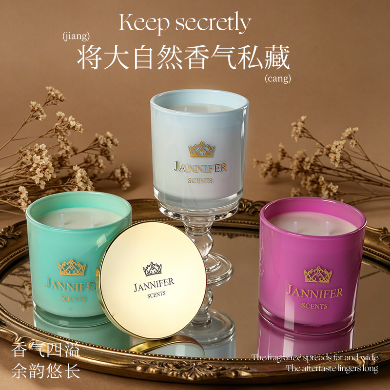 Soybean Scented Candles for Indoor Use, Long-Lasting Double-Wick Large Candles, Gift Souvenirs, Fragrance Cross-Border Wholesale Customization - Image 3
