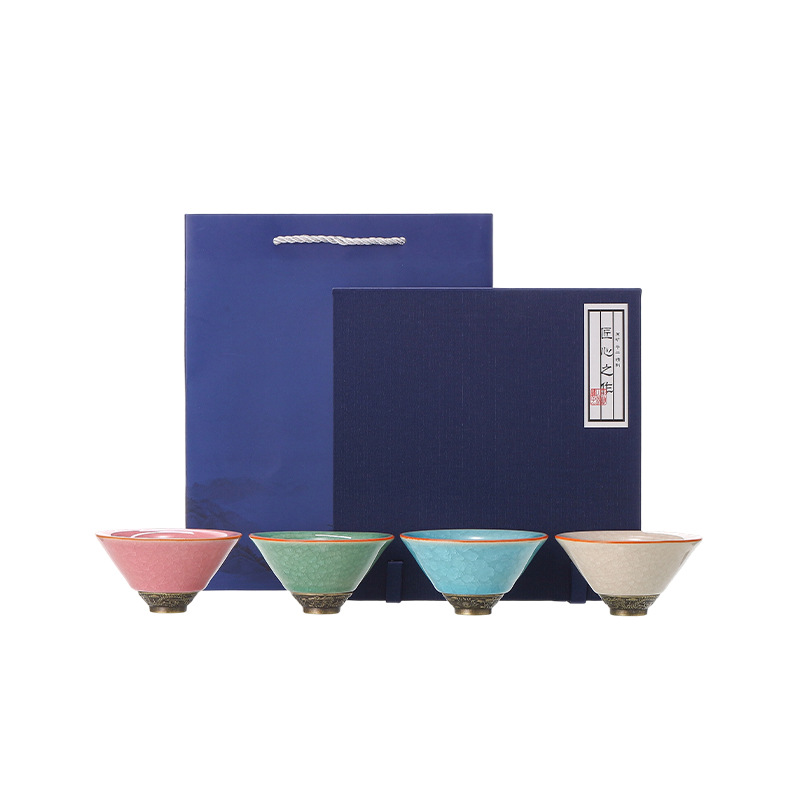 Ru Kiln Ice Flower Master Cup Single Cup Ceramic Tea Cup Kung Fu Household Tea Cup Birthday Banquet Souvenir for Elders and Leaders - Image 5