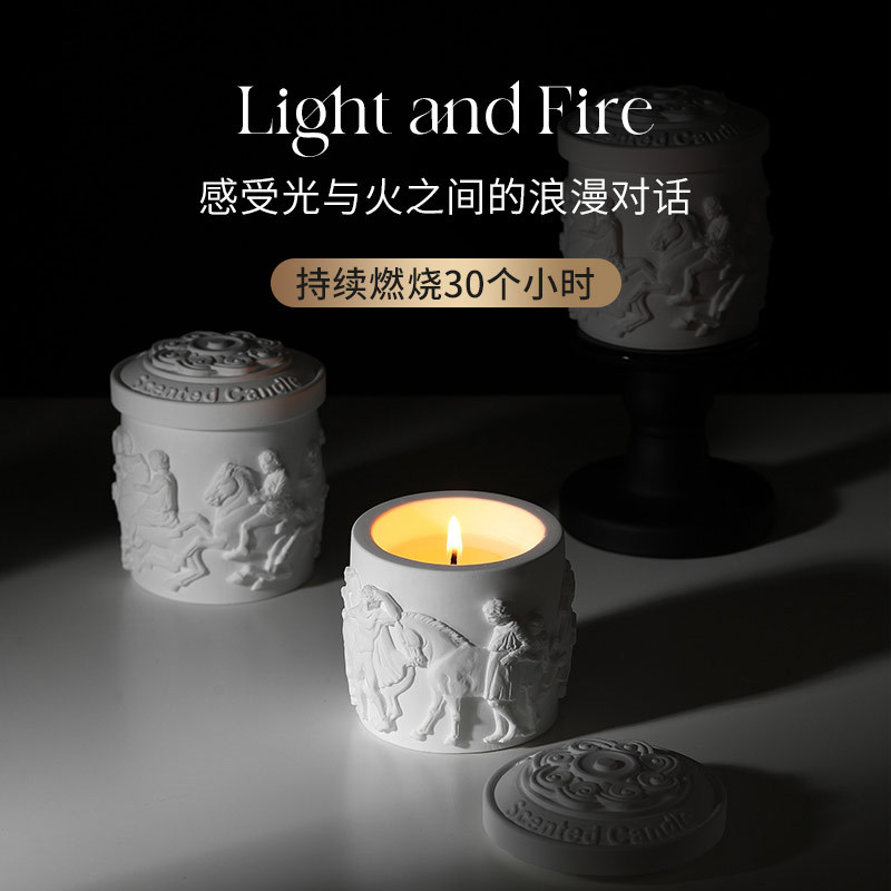 Aromatherapy Candle Gift Box Creative Relief Temple Shape Advanced Sense Gift Birthday Accompanying Gift Decoration Gift Ornaments - Image 4